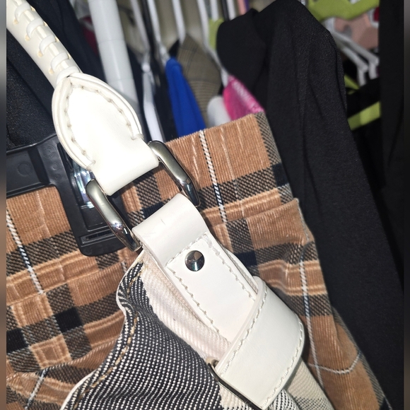 ❄️❄️❄️❄️ NEED GONE LIKE NEW Burberry Bag  MegA Check Nova Leather Buckle Hobo - Picture 11 of 16